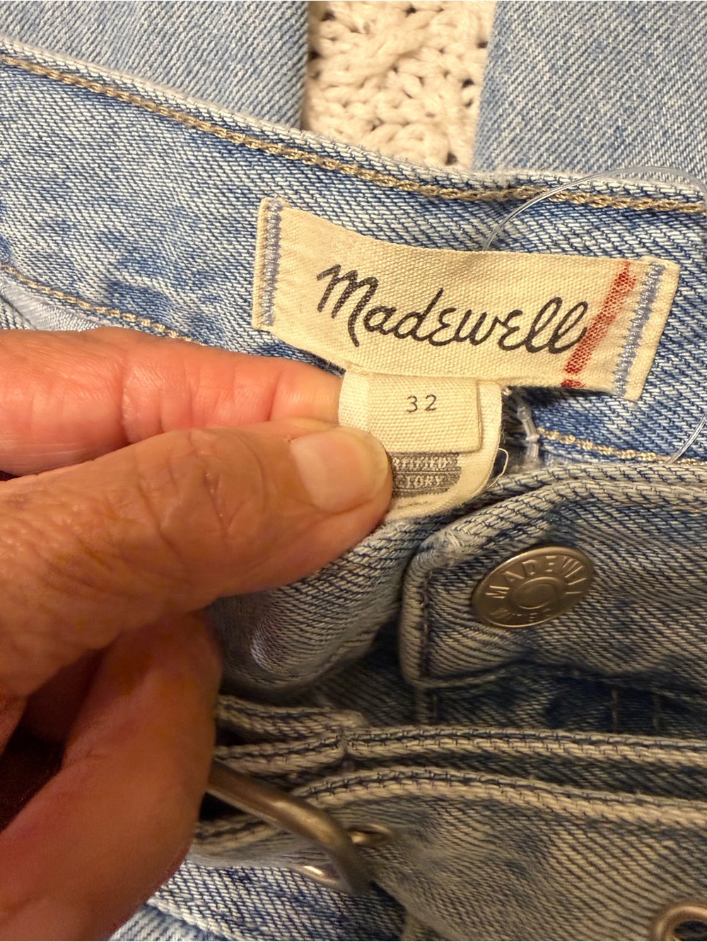 Madewell Belted Baggy Jeans 32 - Picture 4 of 9